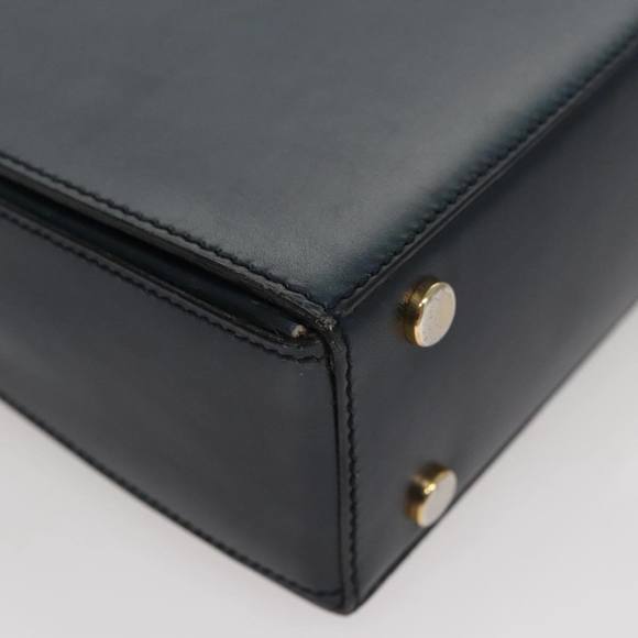 CELINE Hand Bag Leather Navy Red yellow Auth 111305 - Picture 16 of 16